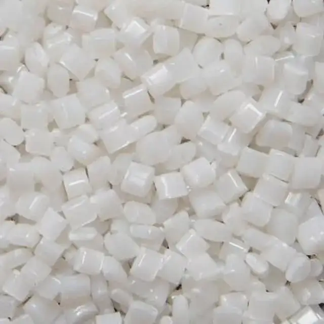 White polypropylene granules in close-up